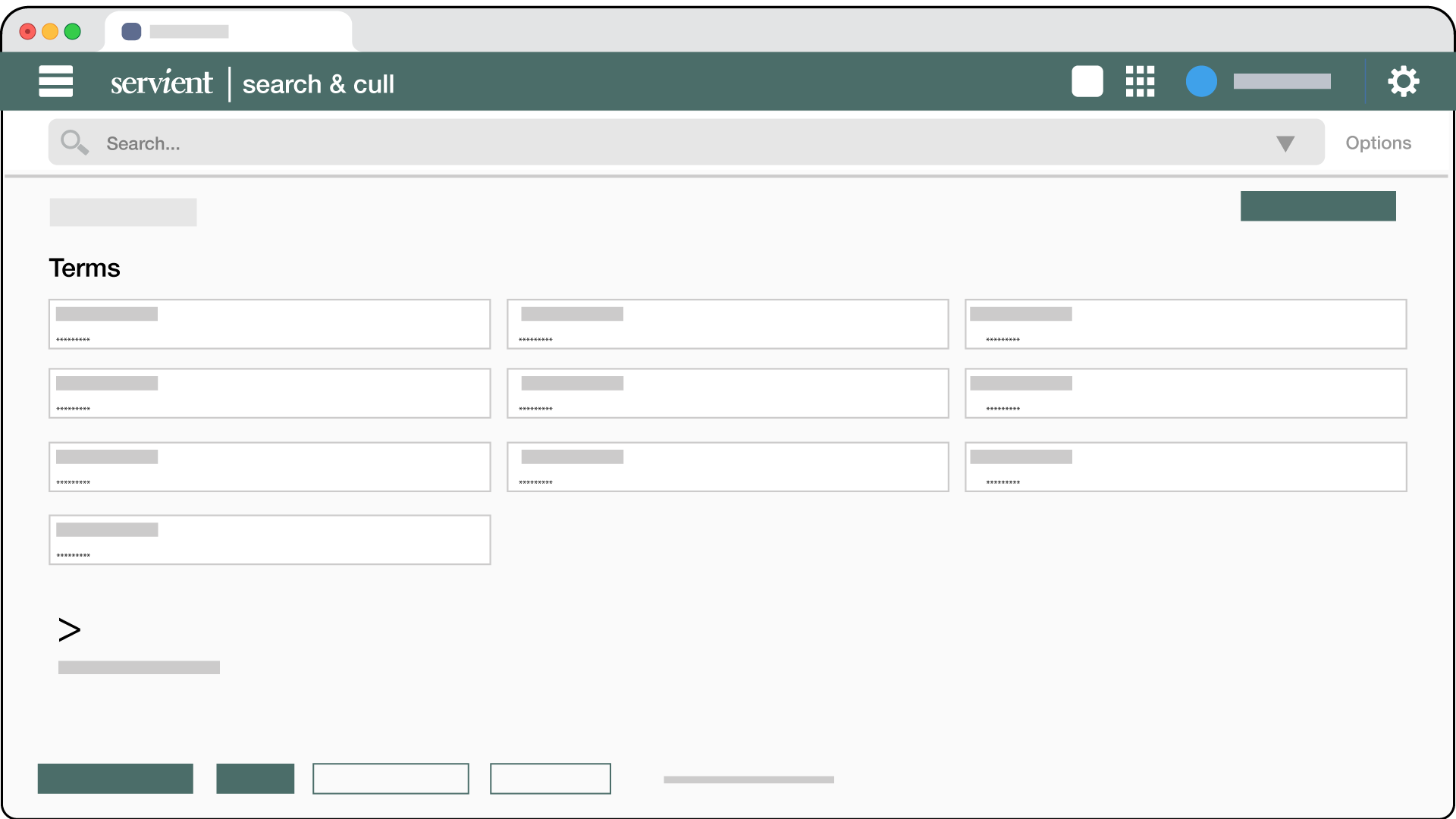 search and cull dashboard